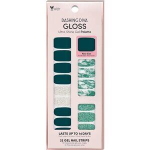 DASHING DIVA GLOSS Ultra Shine Gel Palette 32 Gel Nail Strips GS197 Ivy Opal